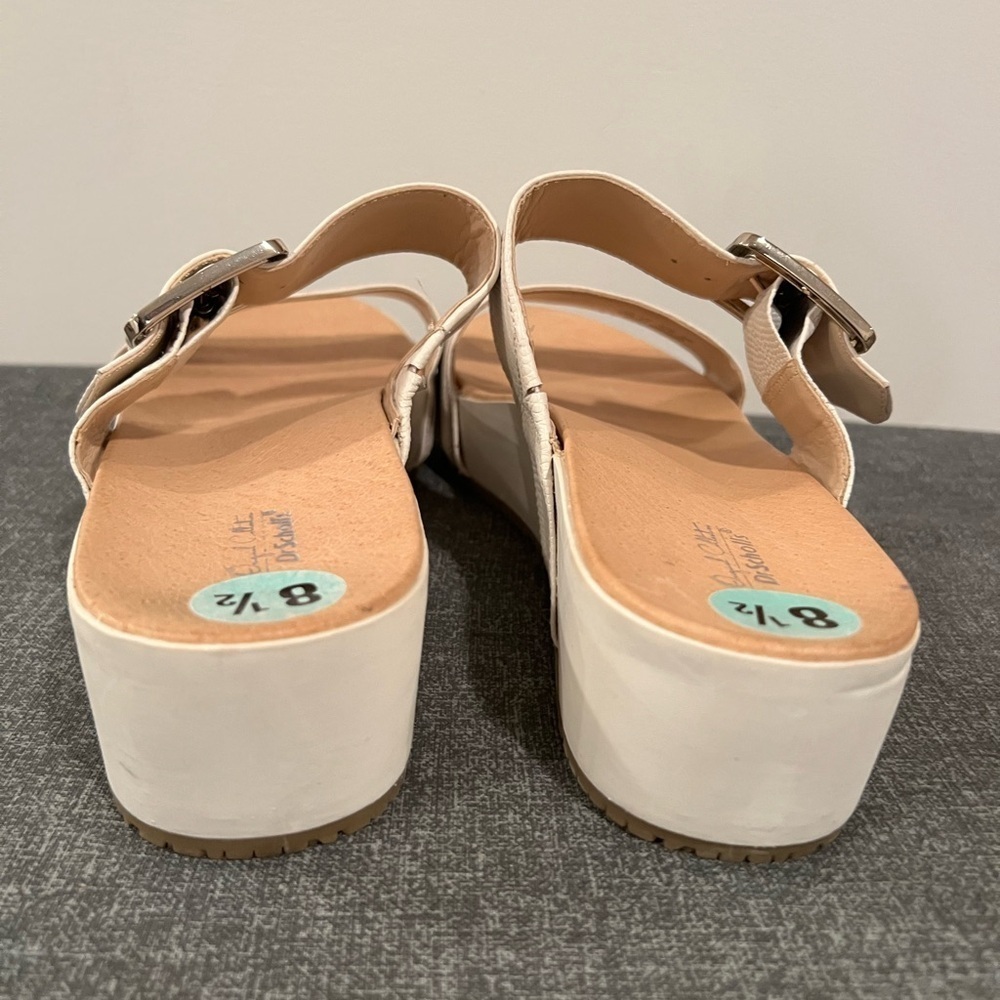 DR SCHOLLS White Sandals with Wide Straps and Platform Sole/size 8.5 - Picture 8 of 12
